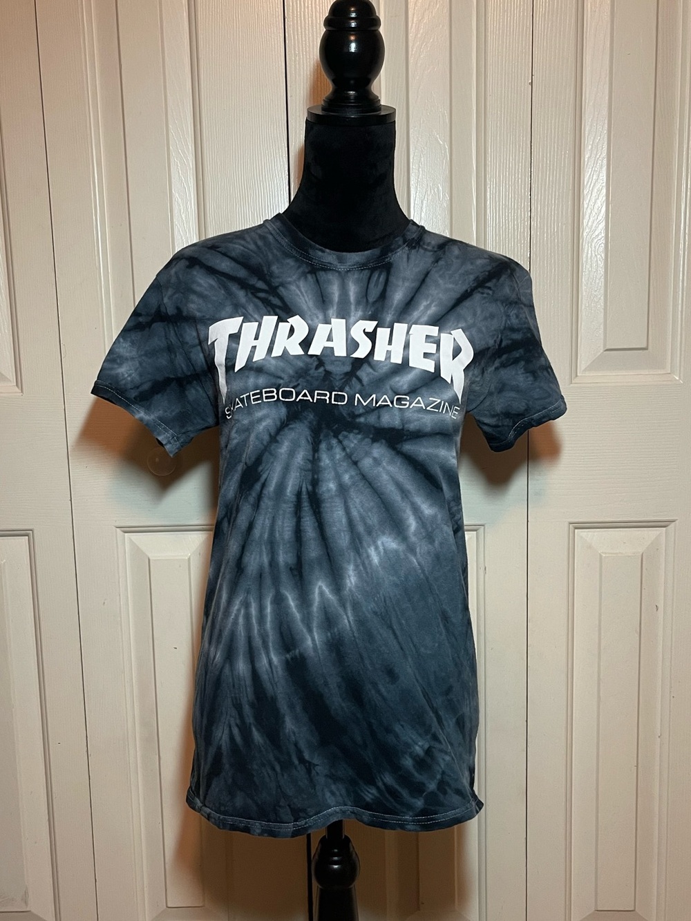 Thrasher Skateboarding Cool Grey Tie Dye Logo T-Shirt